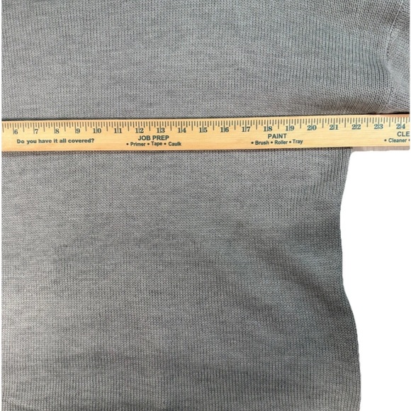 Fuzzy Polar Bear Ugly Christmas Holiday Women's Sweater L (12-14) Gray Chunky - Picture 6 of 9